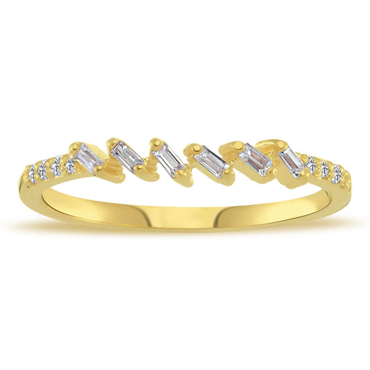 Baguette and Round Diamond Ebla Ring