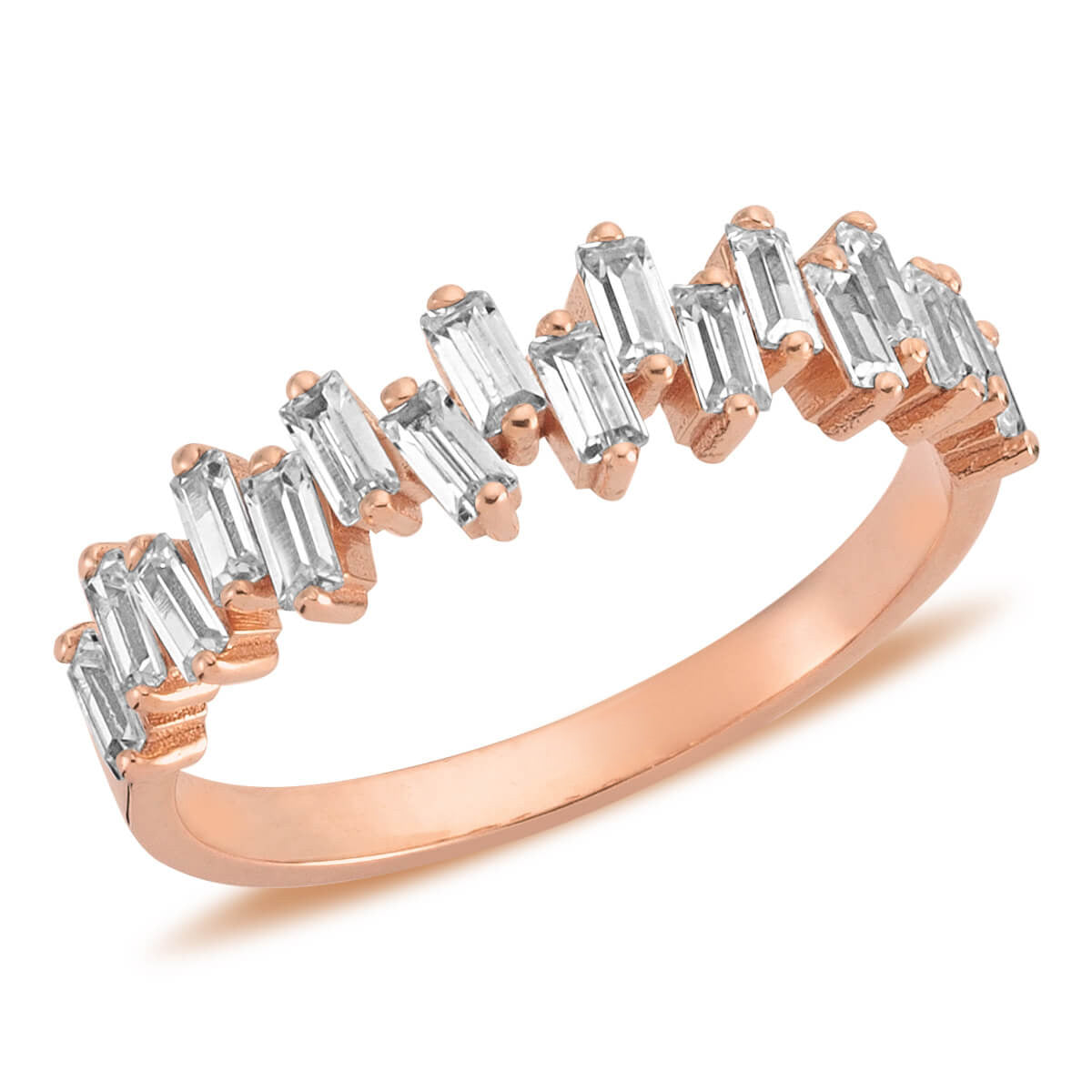 Stacked Baguette Diamond Ring