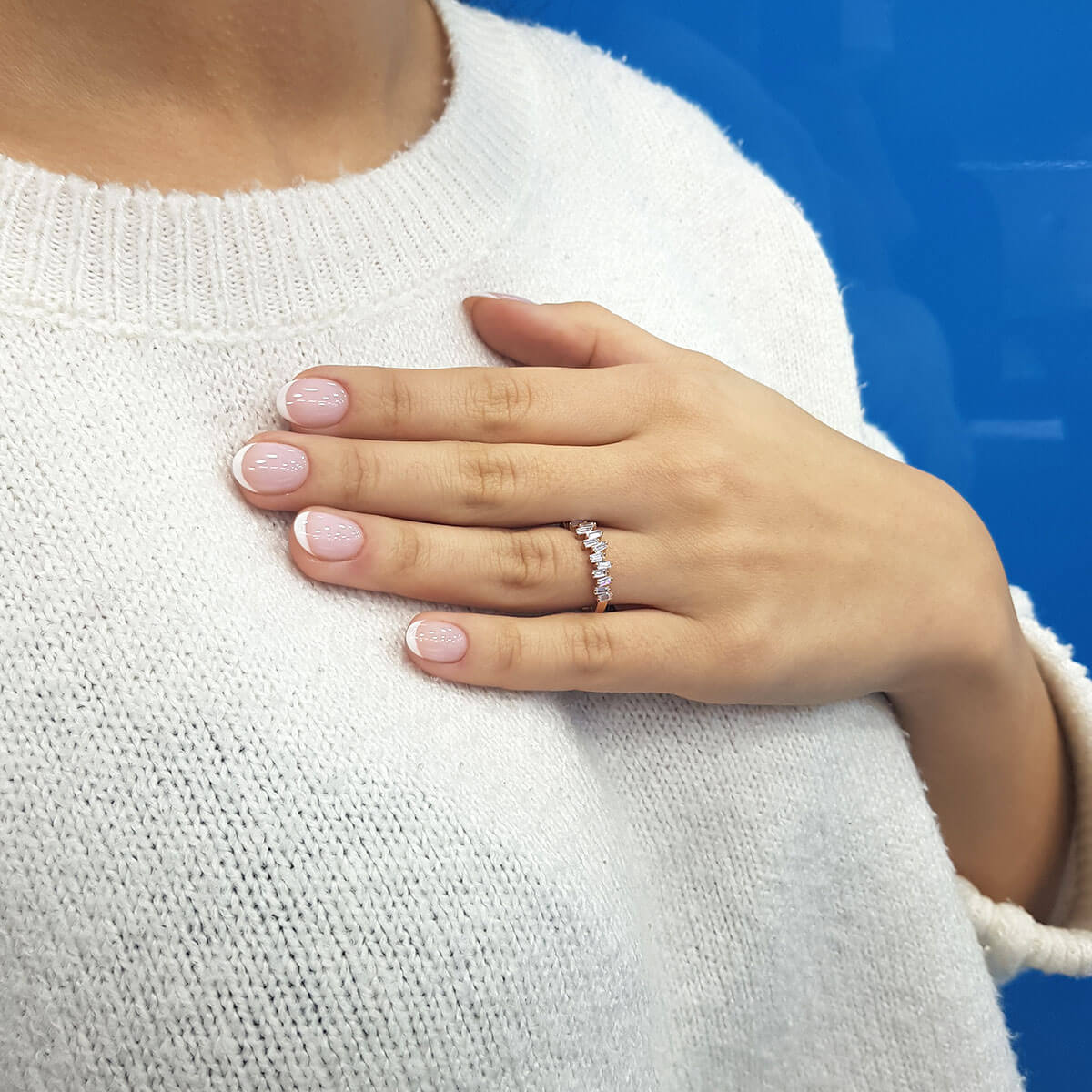 Stacked Baguette Diamond Ring