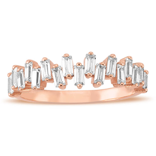 Stacked Baguette Diamond Ring