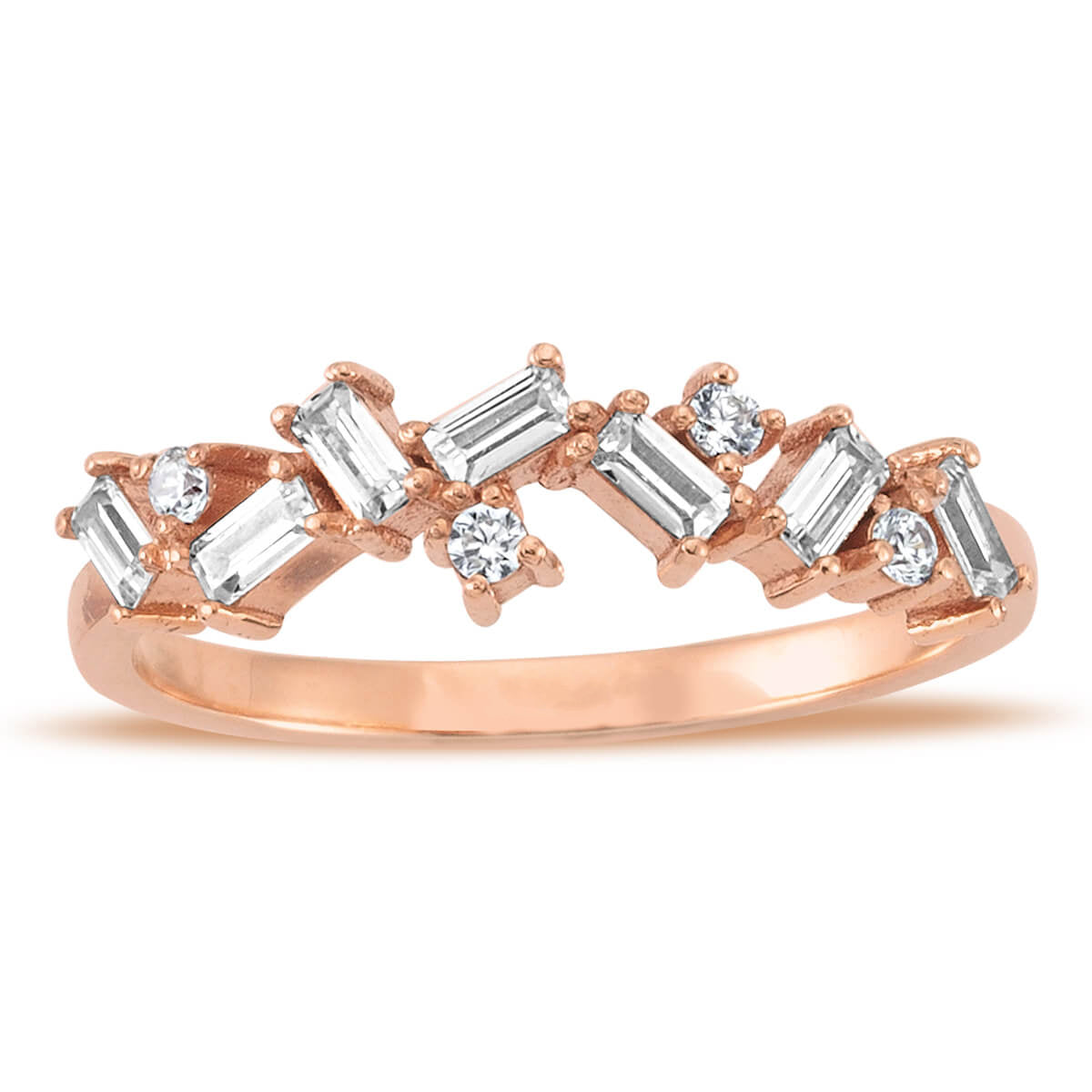 Baguette and Round Diamond Kashu Ring