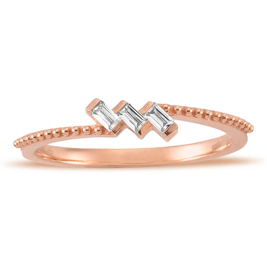 Baguette Diamond Cross Kagir Ring