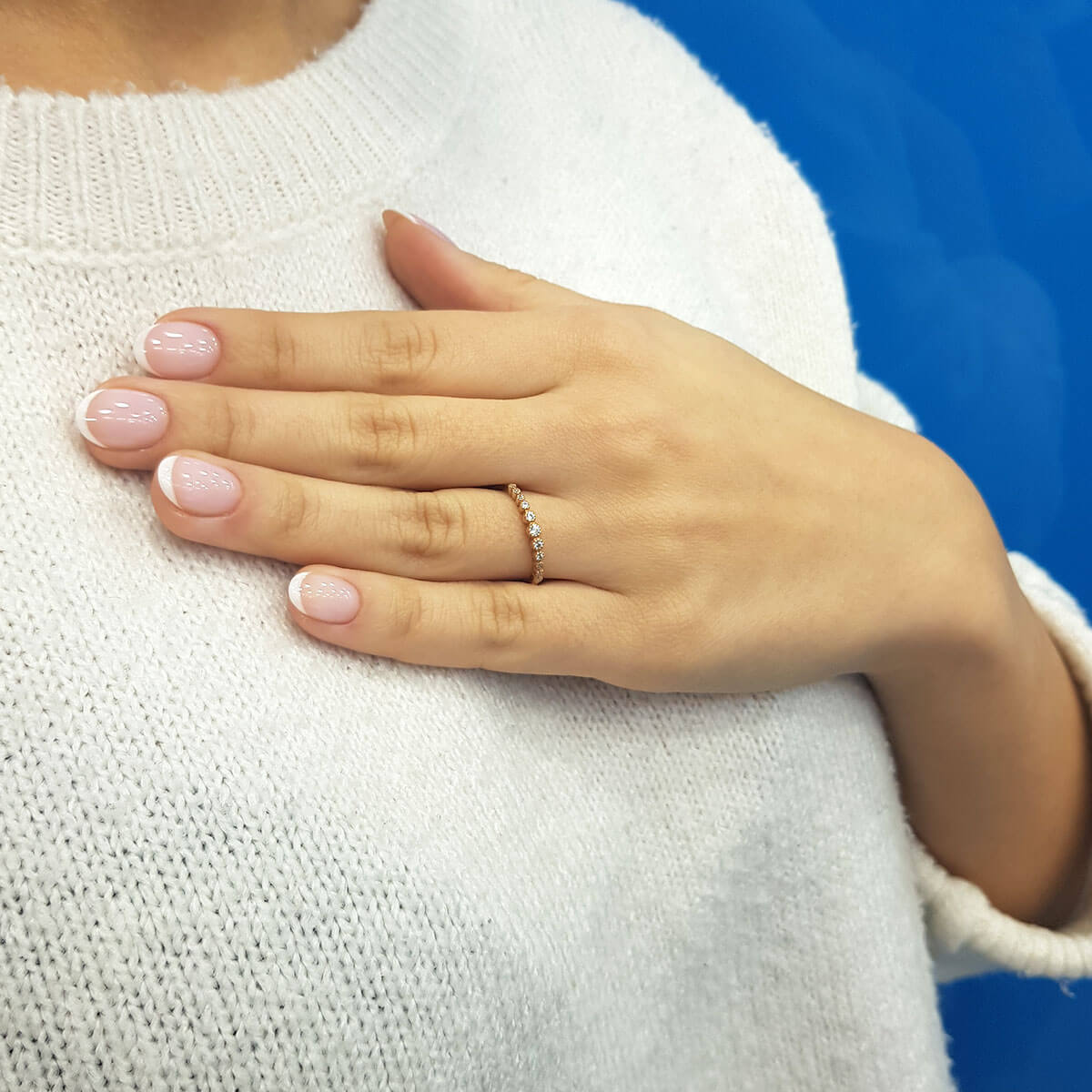 0.10 Carat Diamond Half-Eternity Auriga Ring