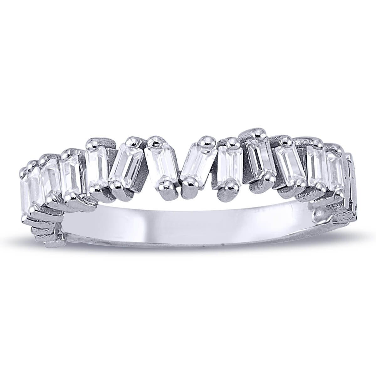 Baguette Half-Eternity Diamond Ring