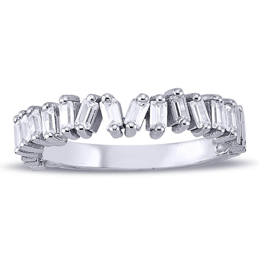 Baguette Half-Eternity Diamond Ring