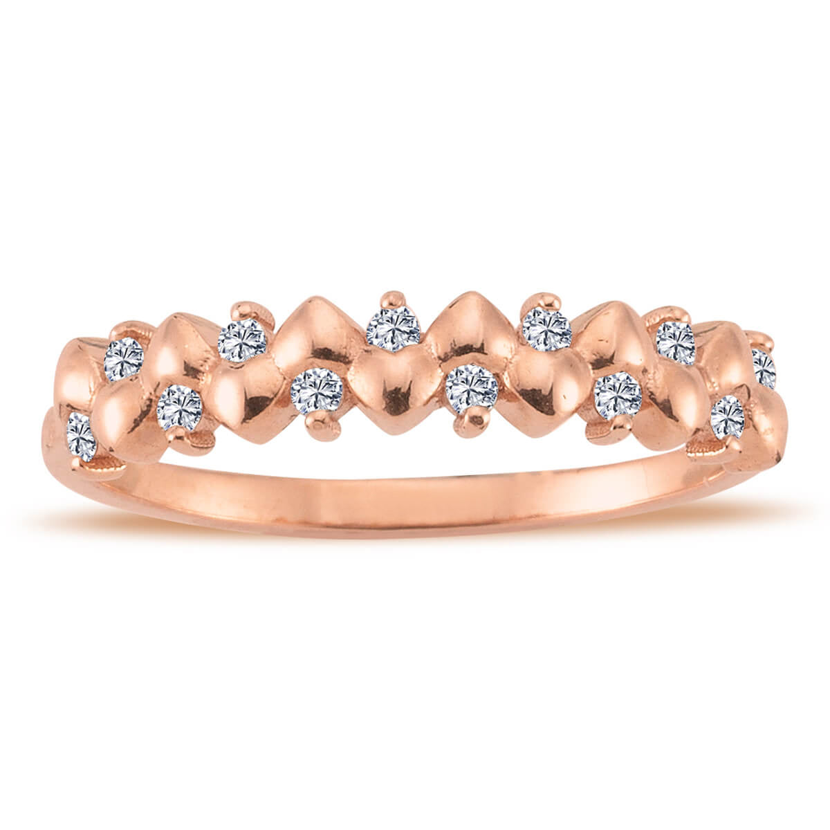 Heart Motif Diamond Ring