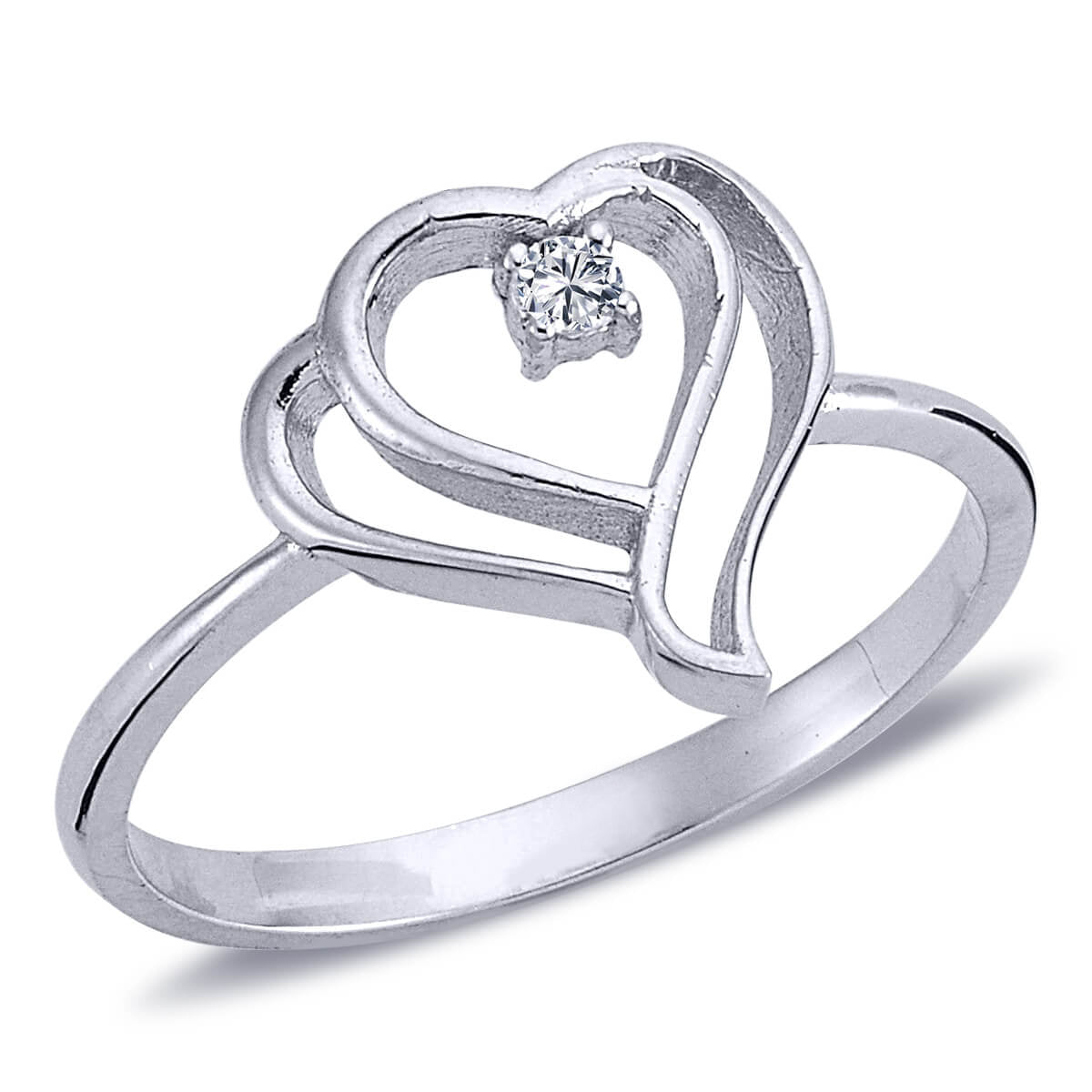 Double Heart Diamond Ring