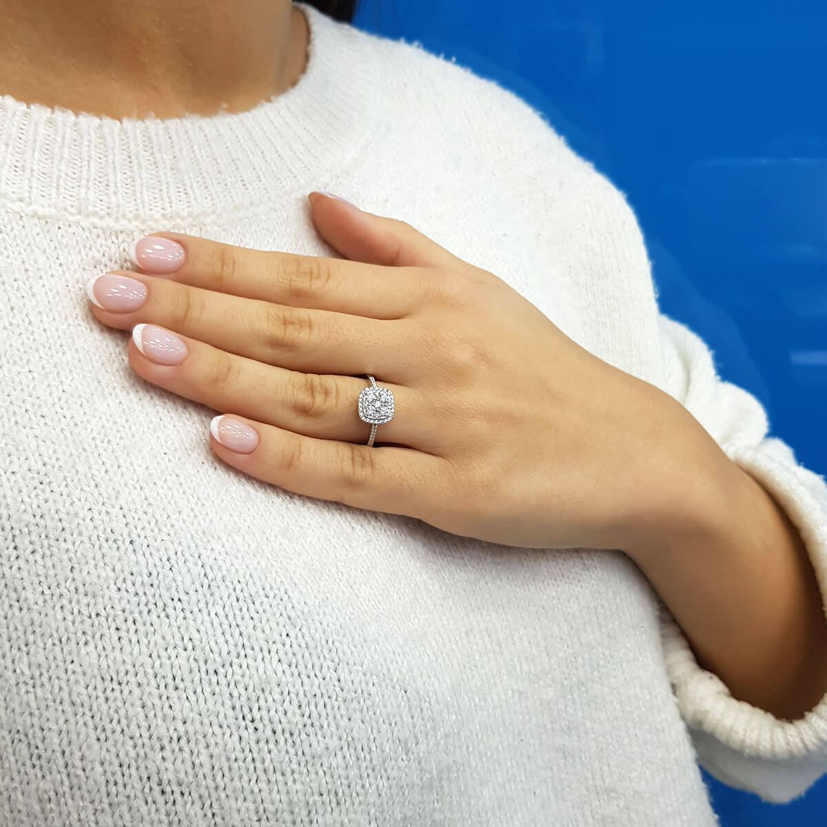 Diamond Large Paw Ring