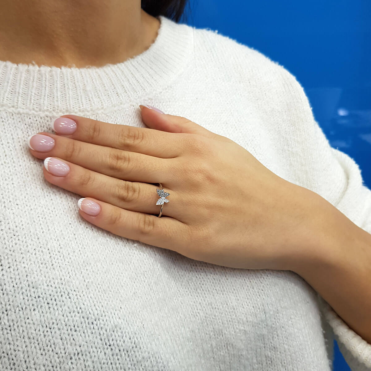 Diamond Butterfly Ring