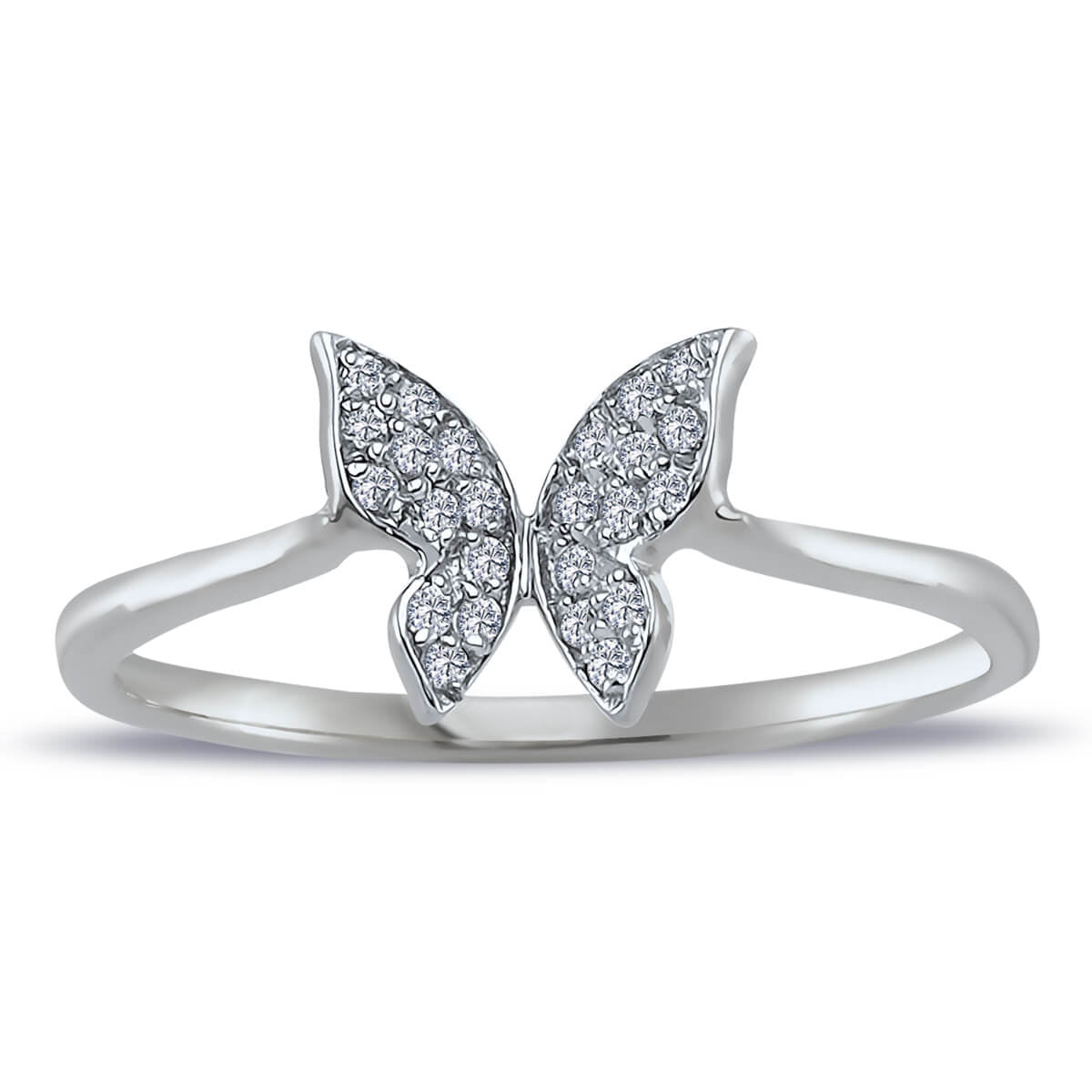 Diamond Butterfly Ring