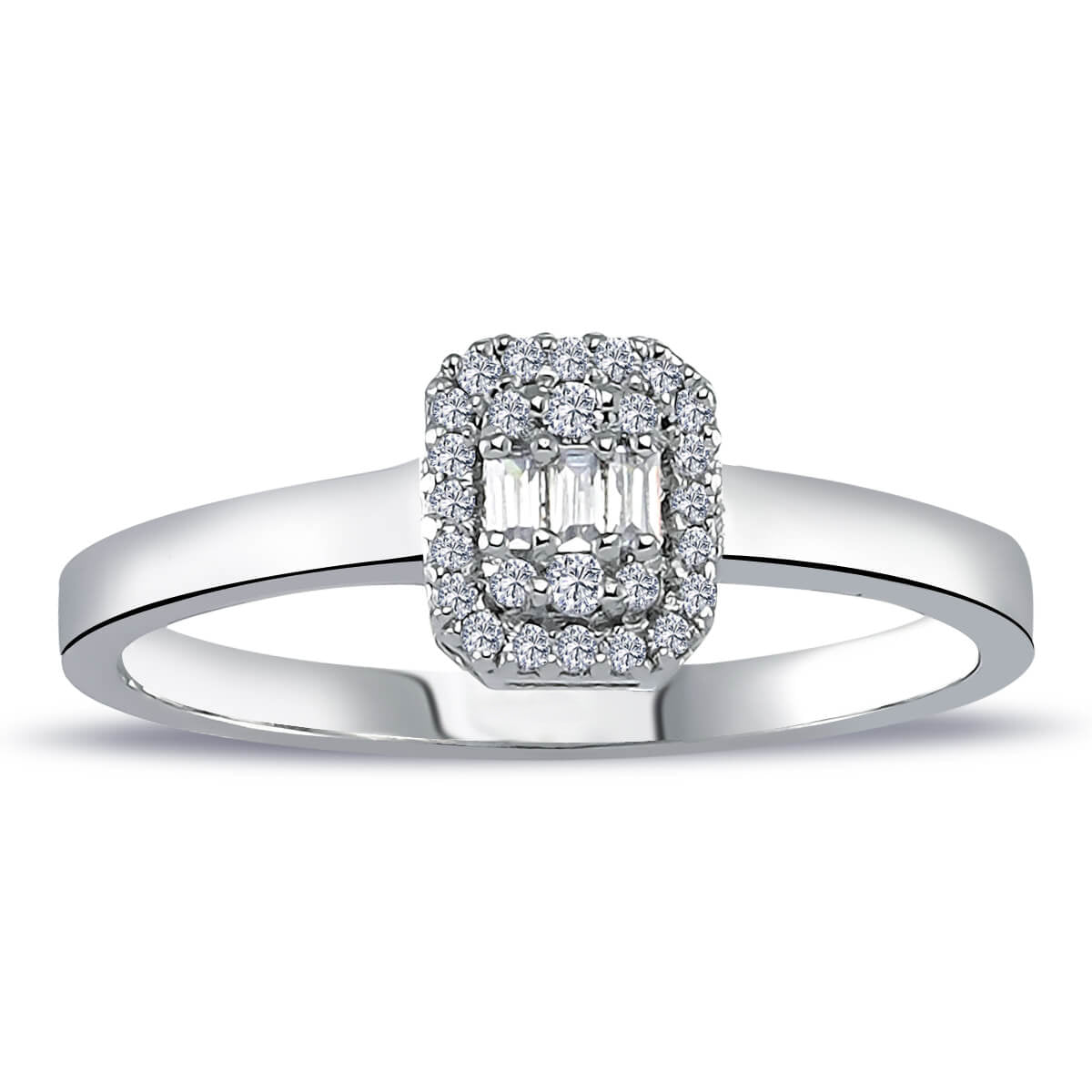 0.13 Carat Baguette Diamond Ring
