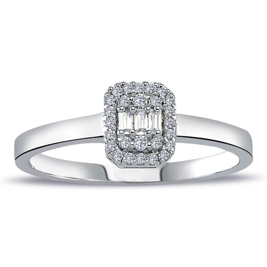 0.13 Carat Baguette Diamond Ring