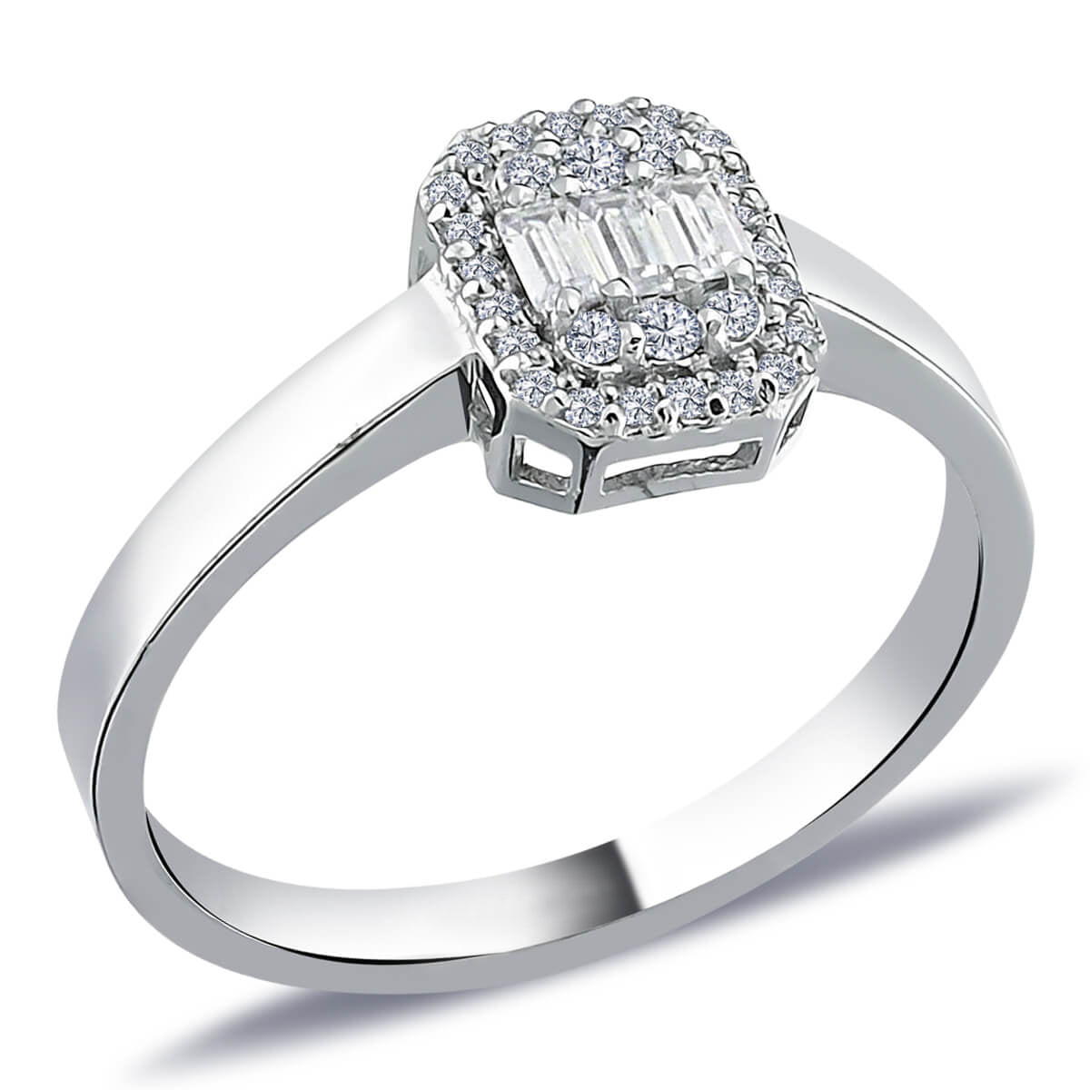 0.23 Carat Baguette Diamond Ring