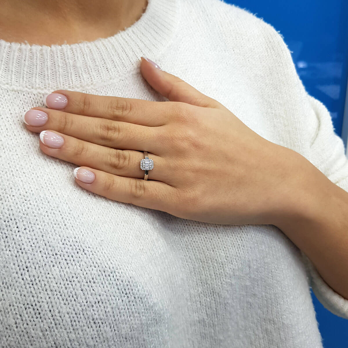 0.23 Carat Baguette Diamond Ring