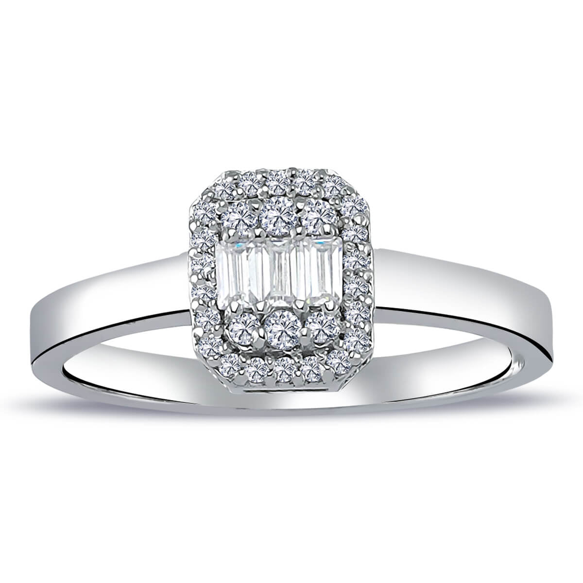 0.23 Carat Baguette Diamond Ring