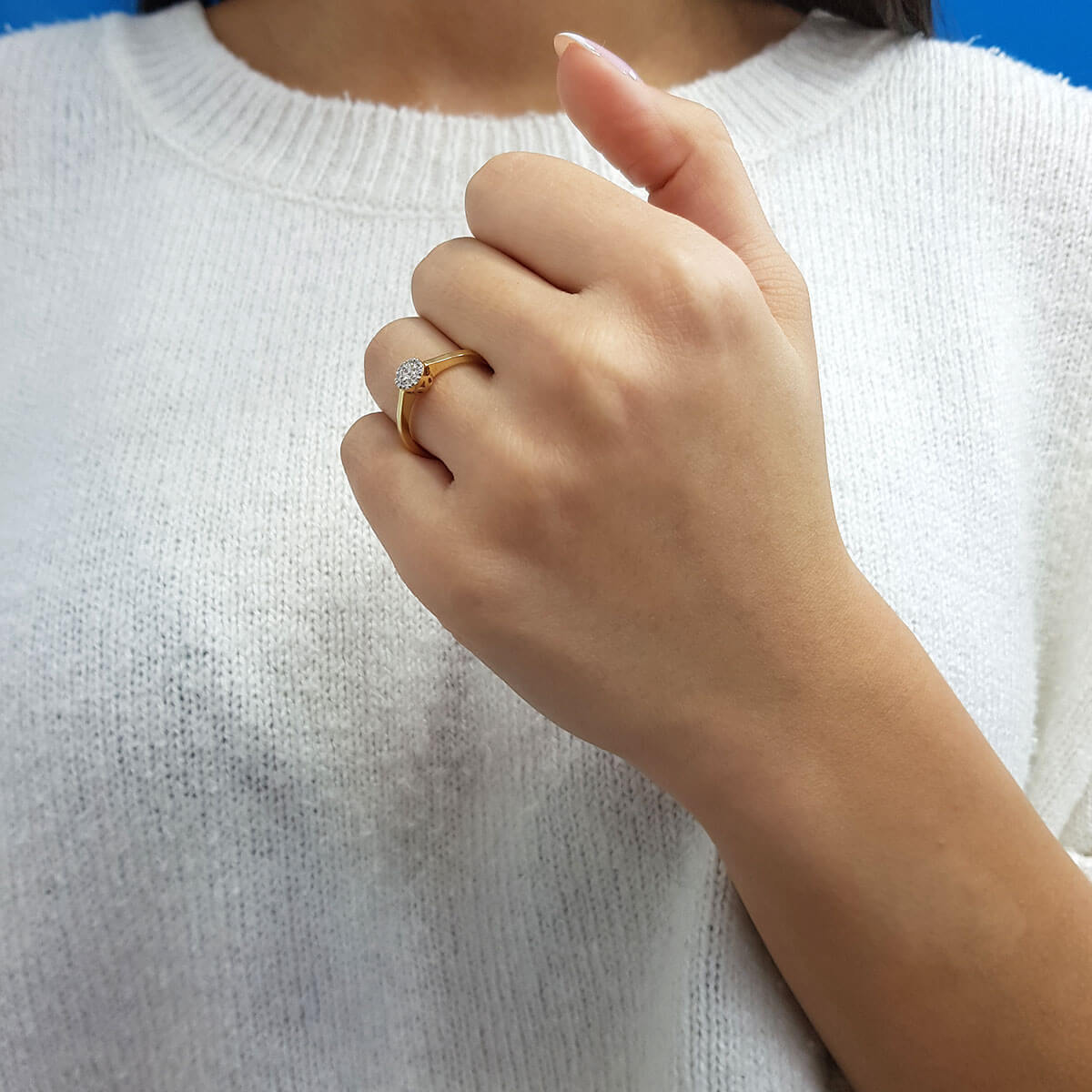 Diamond-Studded Mina Ring