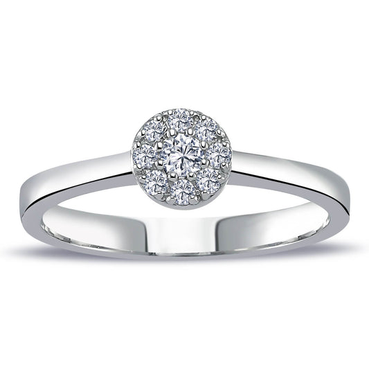 Diamond-Studded Large Mina Ring