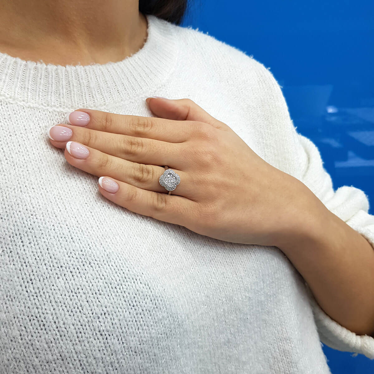 Diamond Quadruple Ring