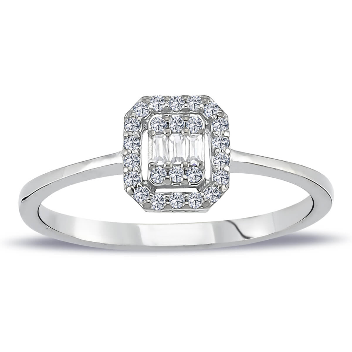 0.16 Carat Baguette Diamond Ring