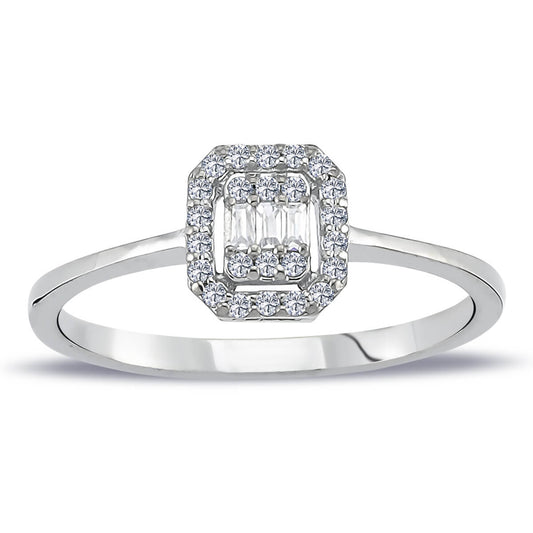 0.16 Carat Baguette Diamond Ring