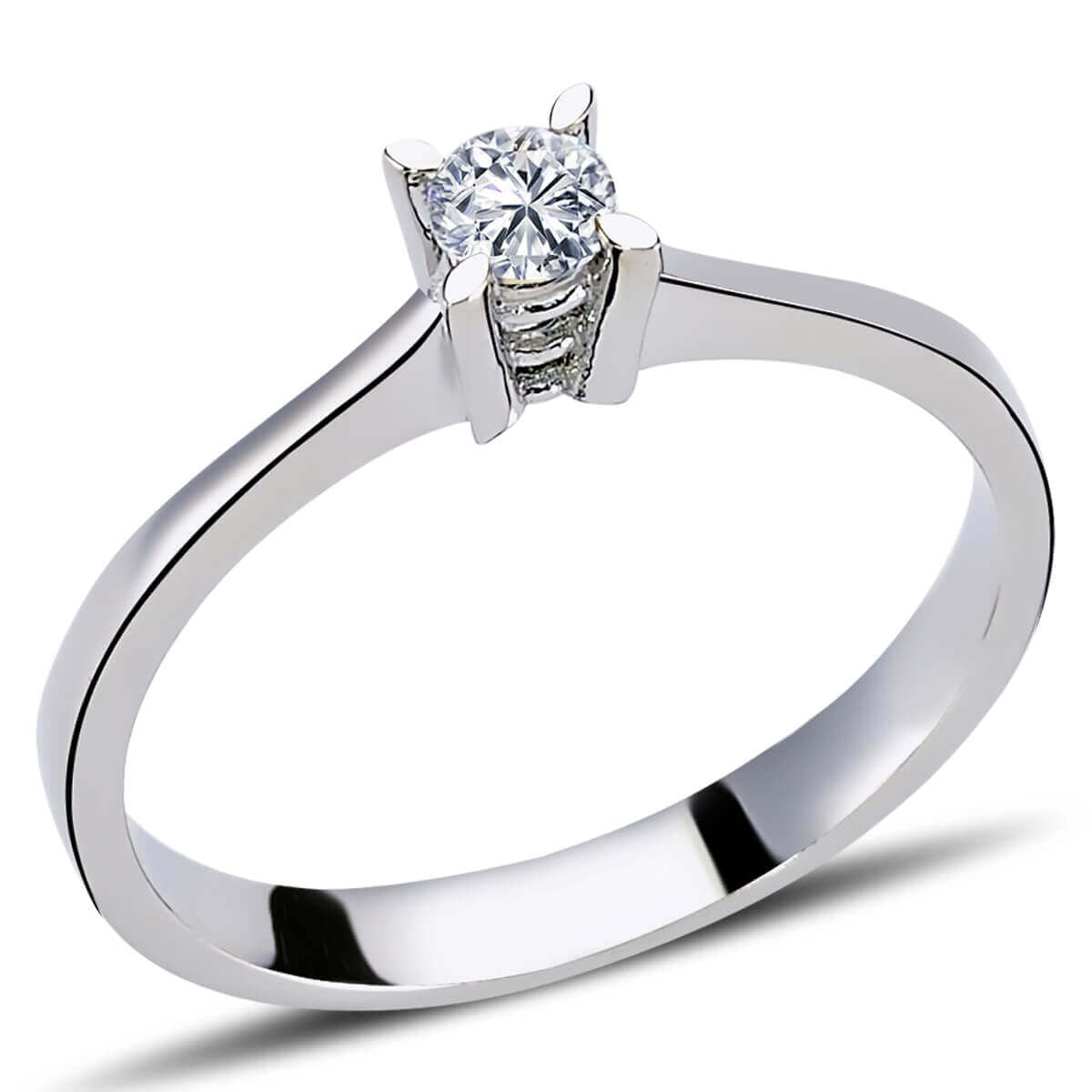 H-VS 0.16 Carat Diamond Solitaire Ring