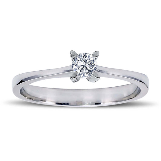 H-VS 0.16 Carat Diamond Solitaire Ring