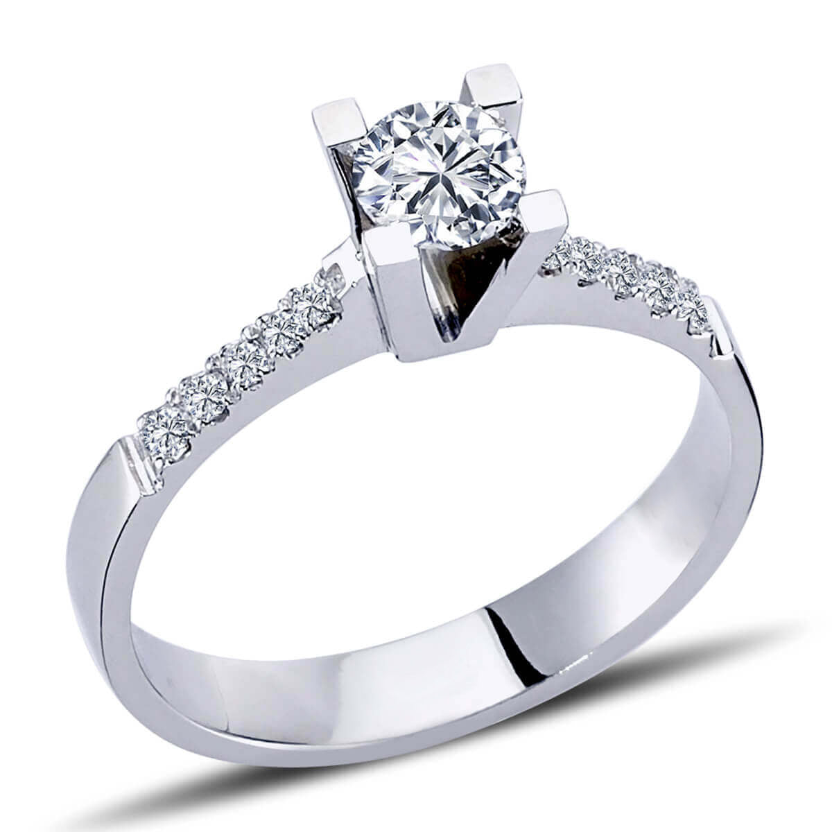 Total 0.43 Carat Diamond Solitaire Ring