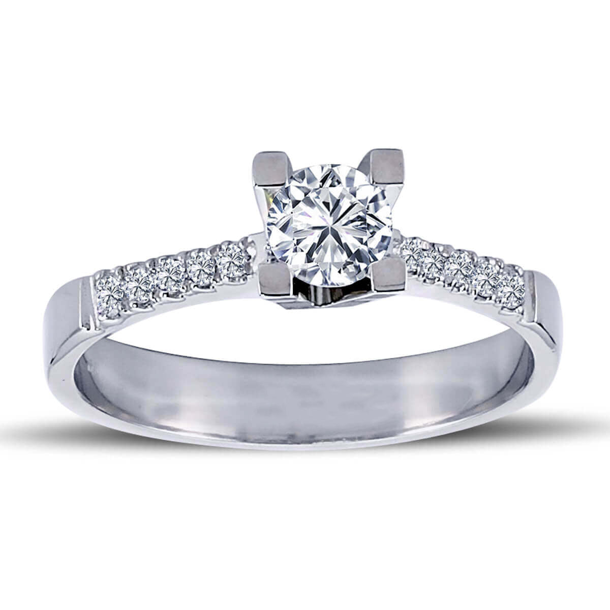 Total 0.43 Carat Diamond Solitaire Ring