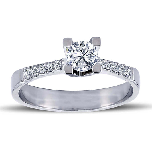 Total 0.43 Carat Diamond Solitaire Ring