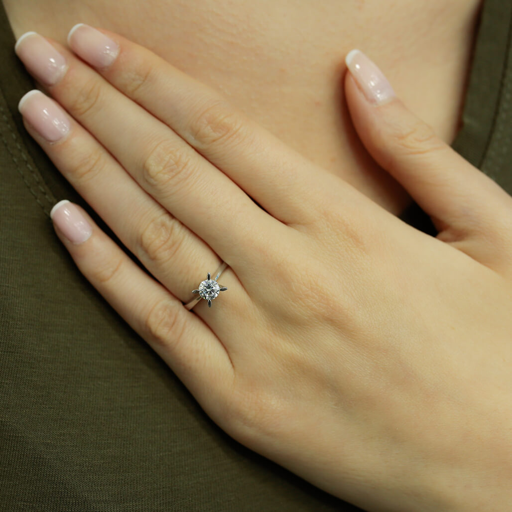 D-SI1 0.50 Carat Diamond Solitaire Ring