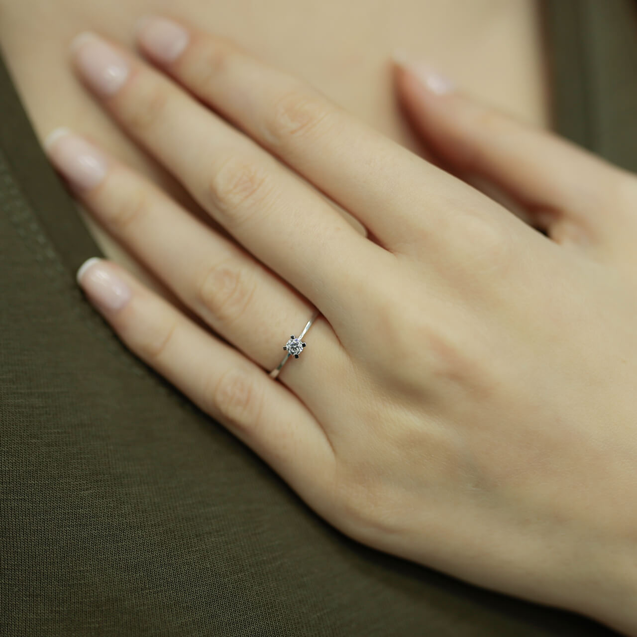 0.13 Carat Diamond Solitaire Ring