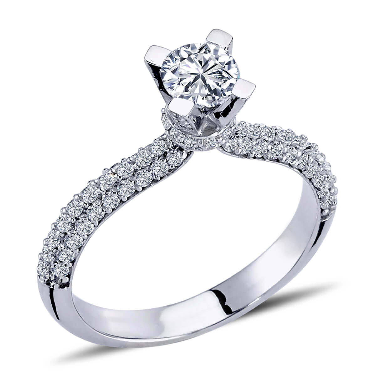 Total 1.23 Carat Diamond Solitaire Ring