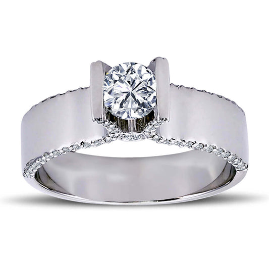 Total 0.76 Carat Diamond Solitaire Ring