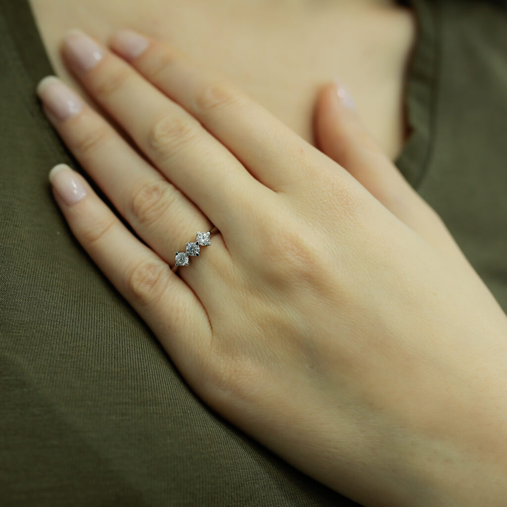 0.45 Carat Diamond Tria Ring