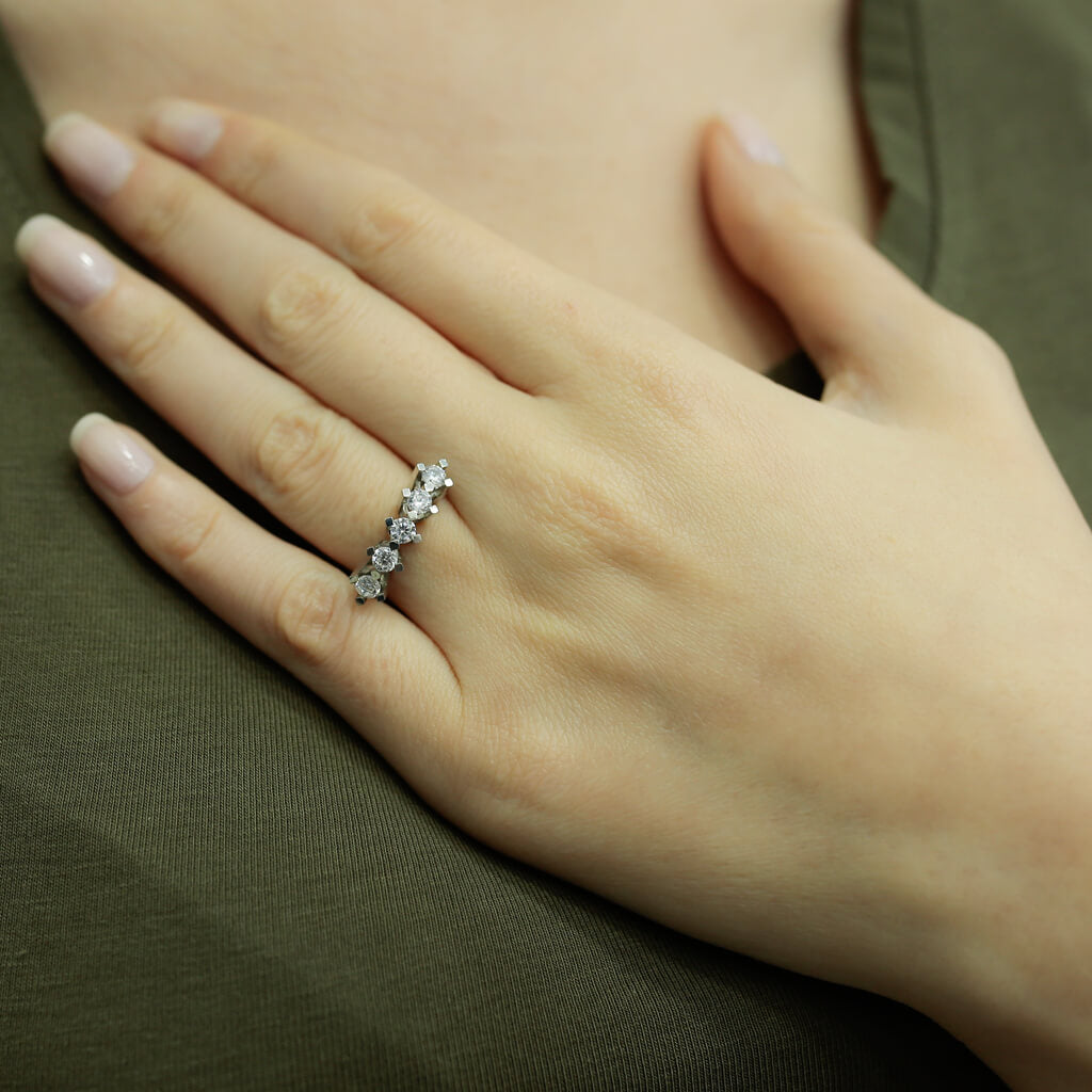 0.70 Carat Diamond five-stone Ring