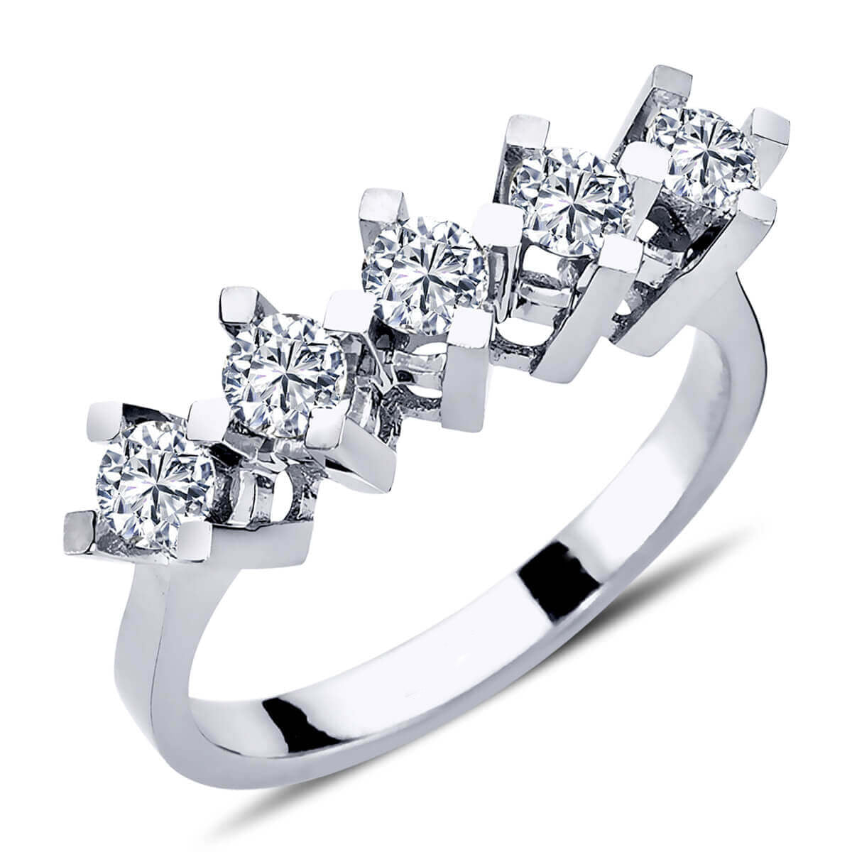 0.83 Carat Diamond five-stone Ring