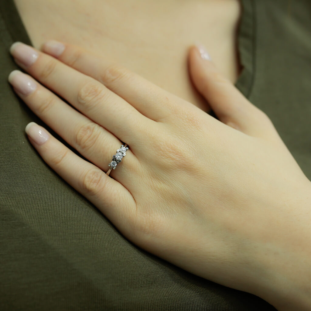 0.32 Carat Diamond Tria Ring