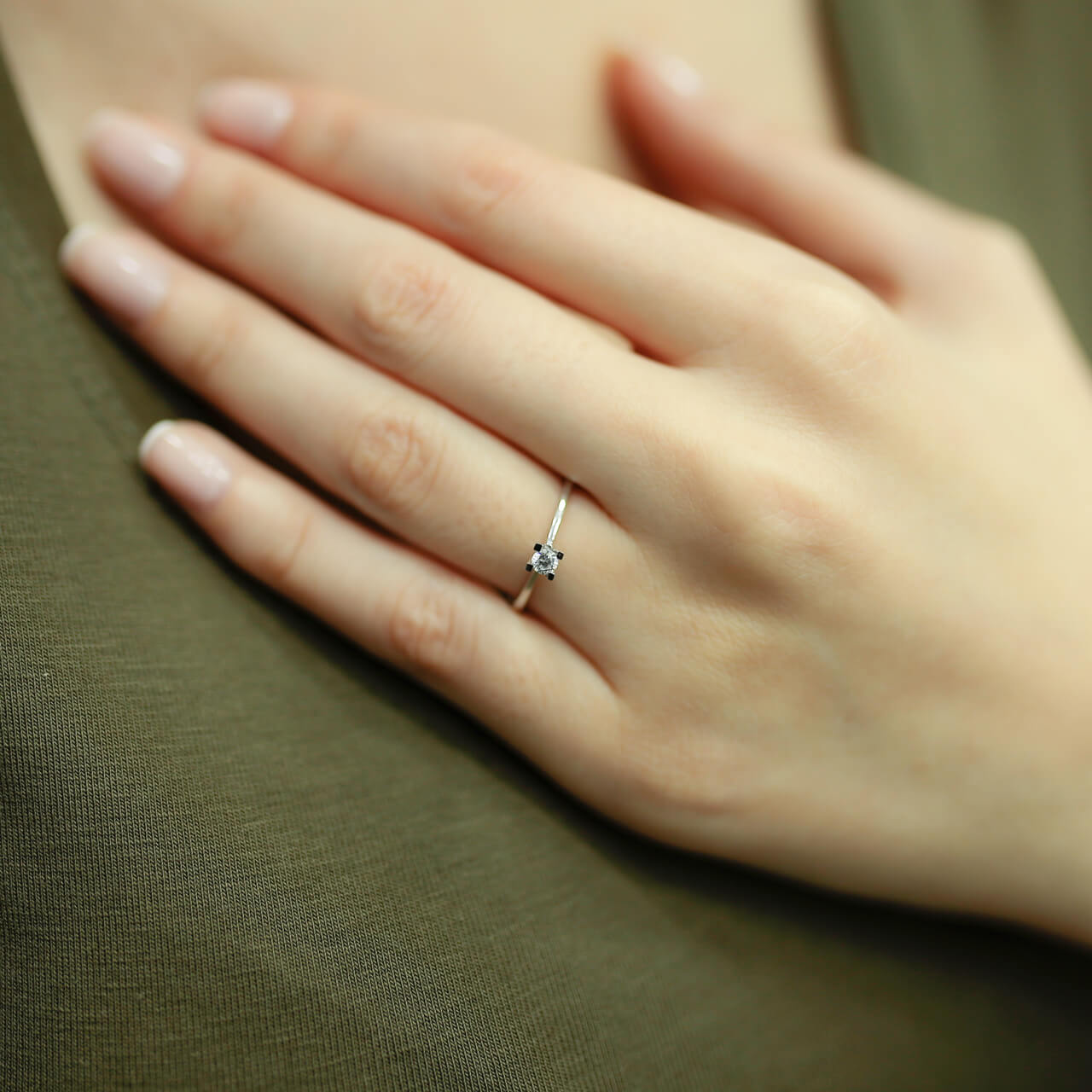0.11 Carat Diamond Solitaire Ring