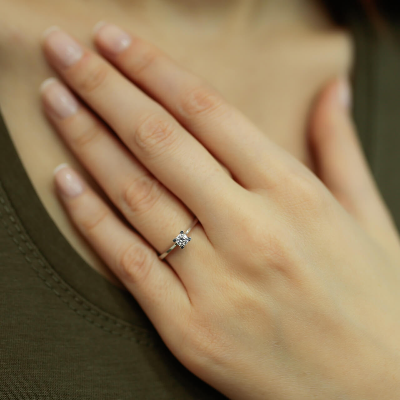 0.19 Carat Diamond Solitaire Ring