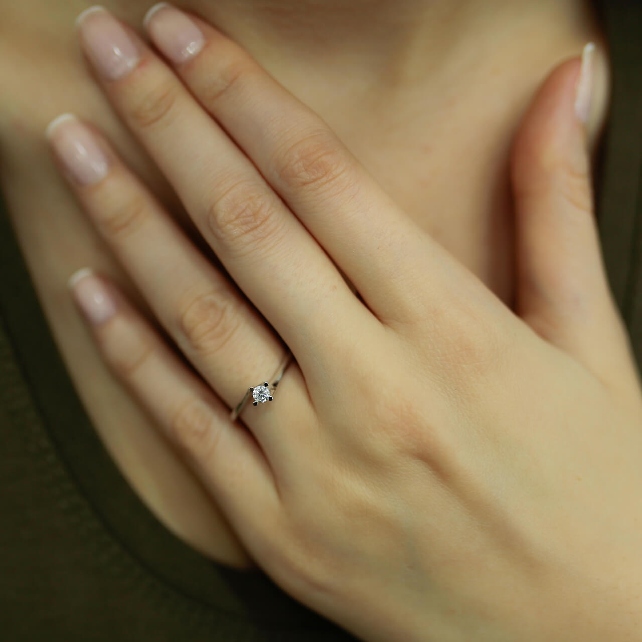 0.14 Carat Diamond Solitaire Ring