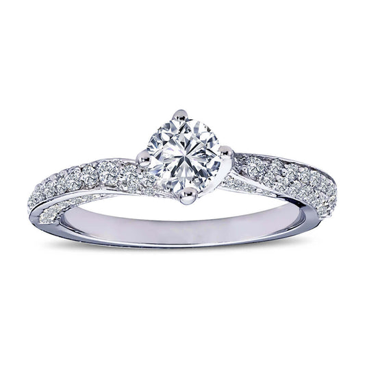 Total 0.80 Carat Diamond Solitaire Ring