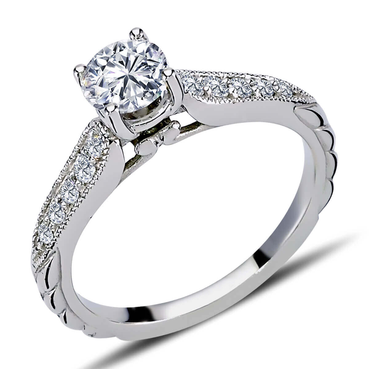 Total 0.70 Carat Diamond Solitaire Ring