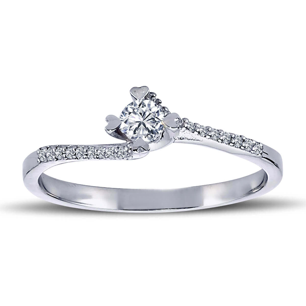 Total 0.20 Carat Diamond Solitaire Ring