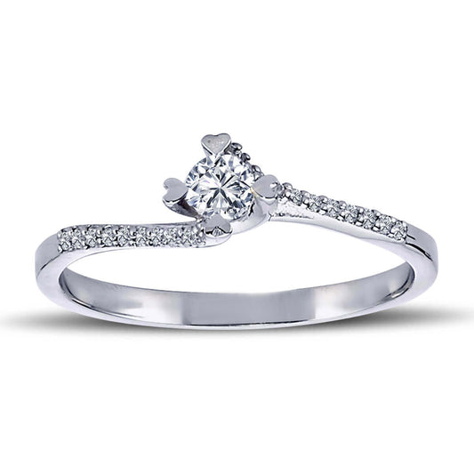 Total 0.20 Carat Diamond Solitaire Ring