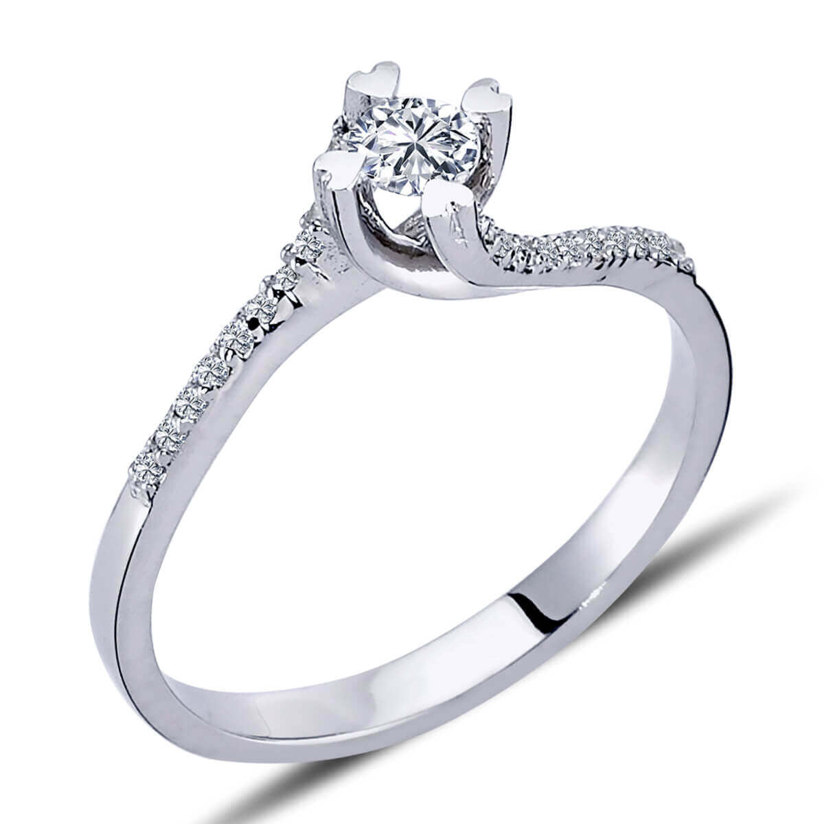 Total 0.26 Carat Diamond Solitaire Ring