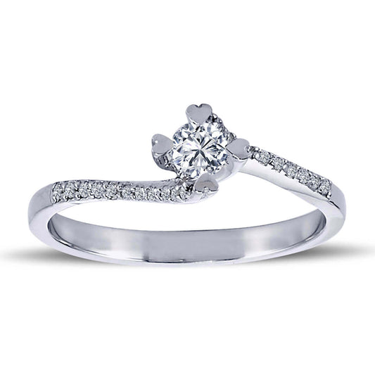 Total 0.26 Carat Diamond Solitaire Ring
