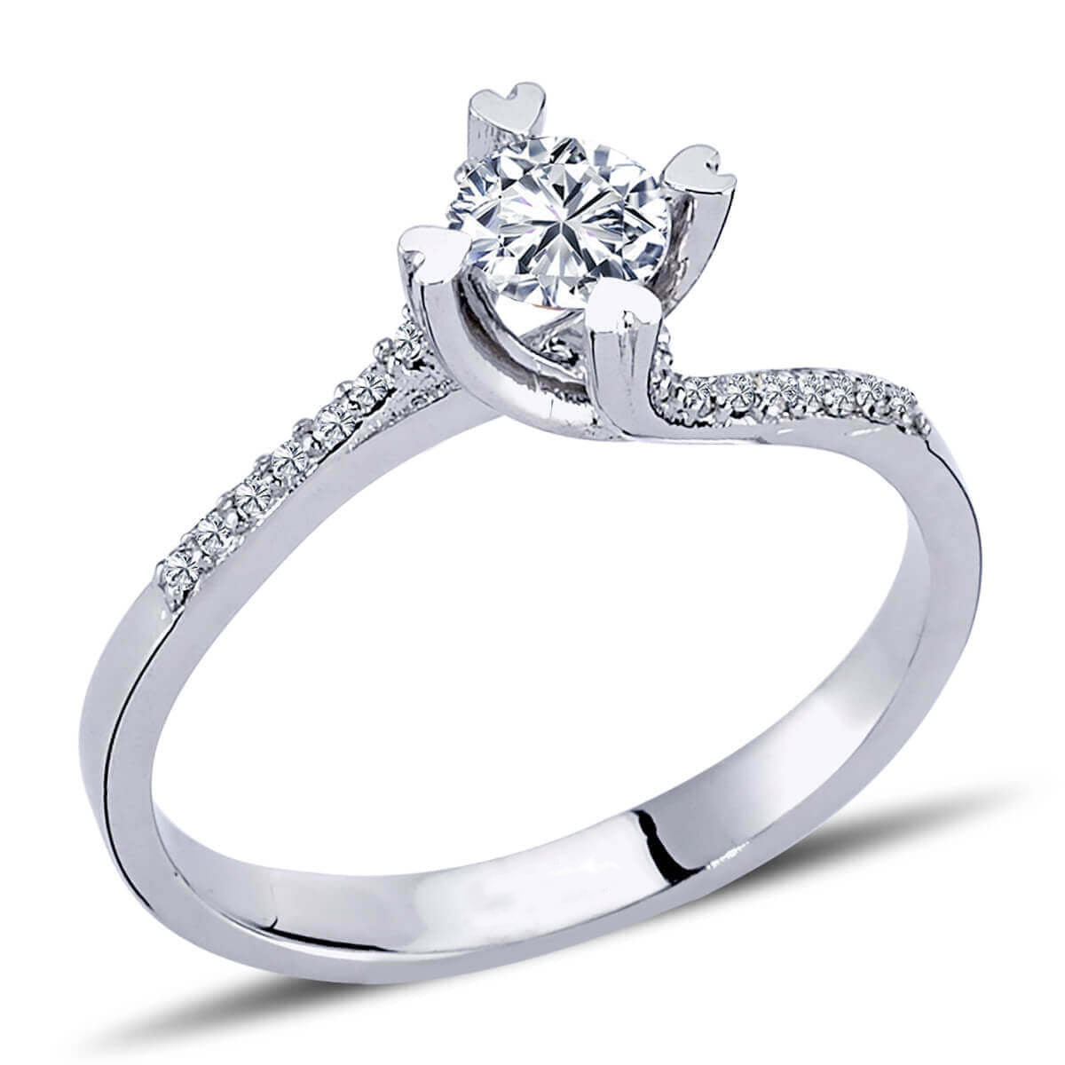 Total 0.40 Carat Diamond Solitaire Ring