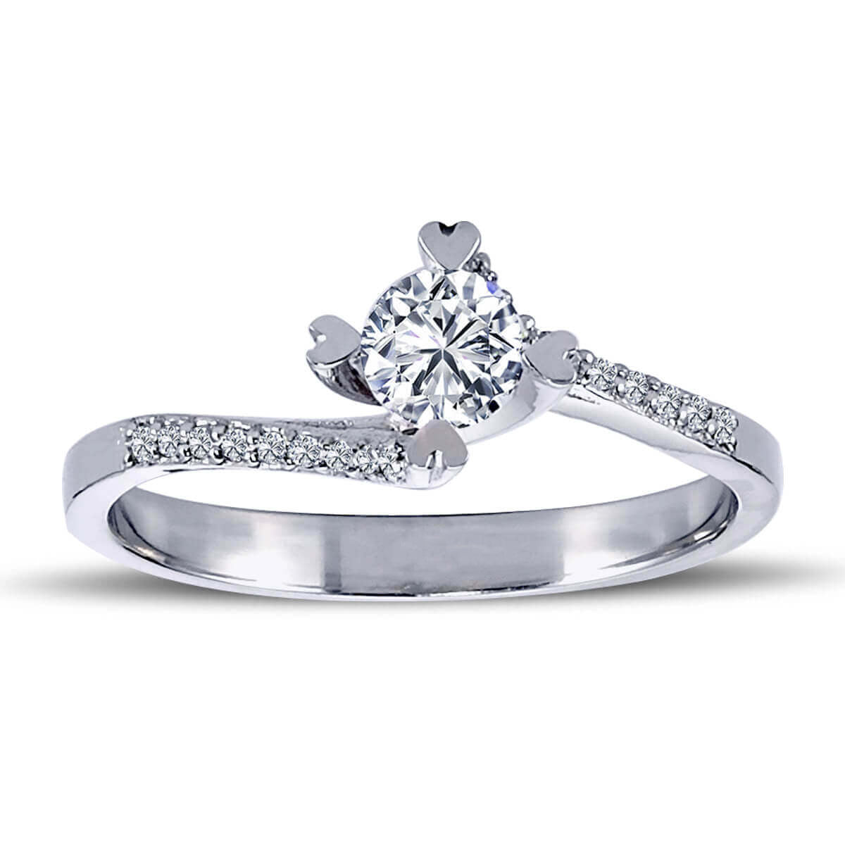 Total 0.40 Carat Diamond Solitaire Ring