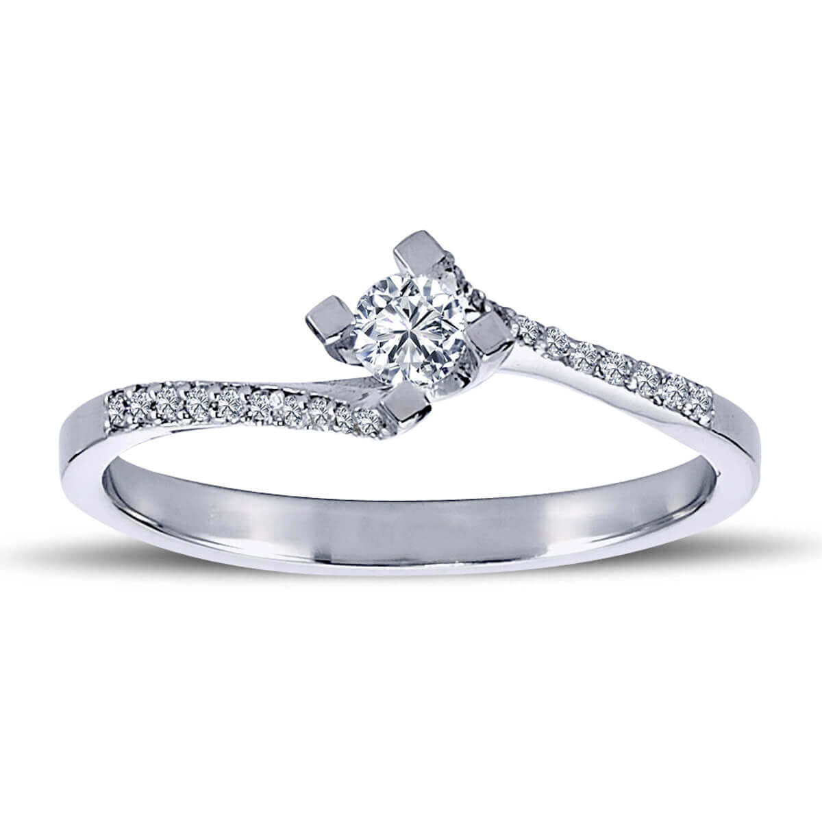 Total 0.24 Carat Diamond Solitaire Ring