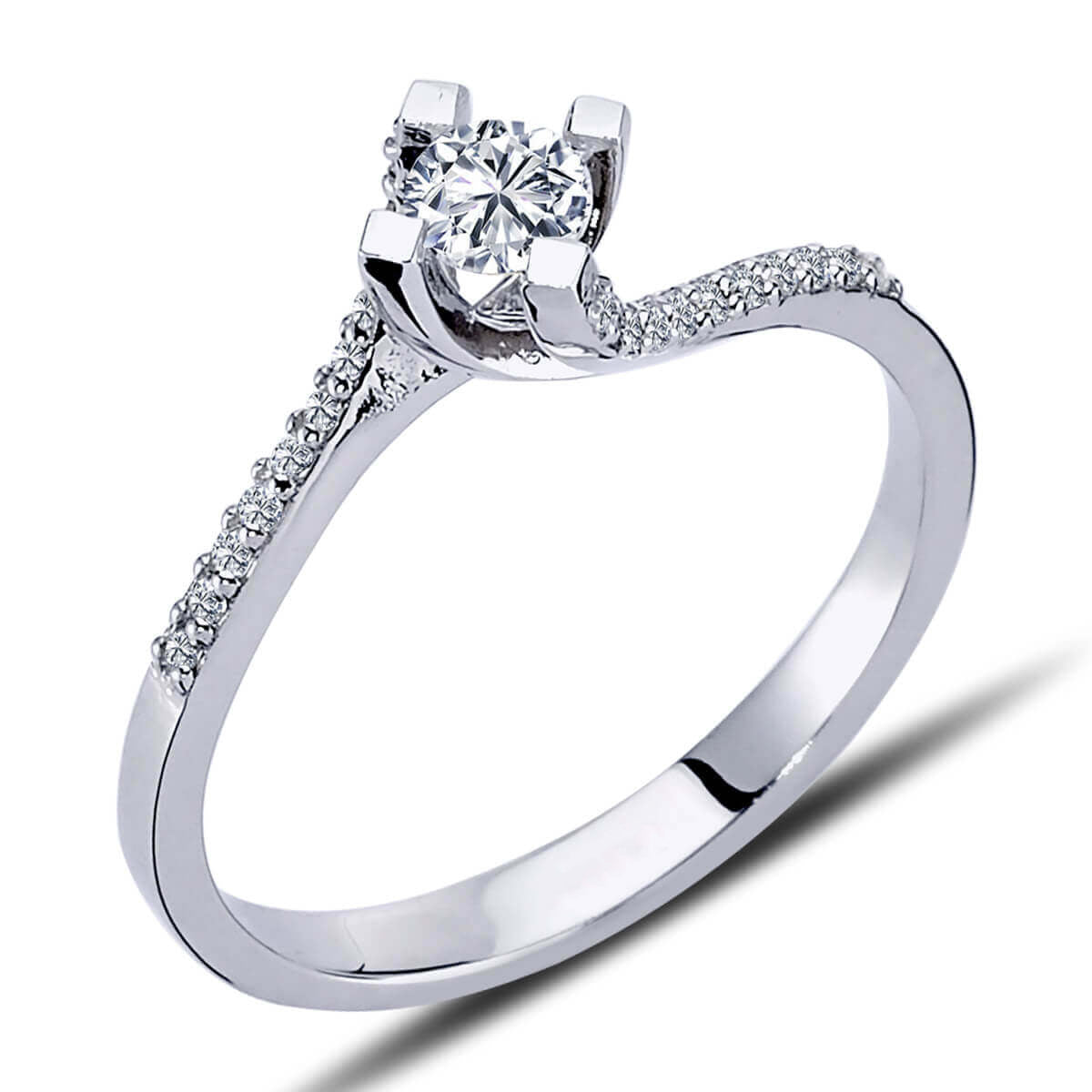 Total 0.30 Carat Diamond Solitaire Ring
